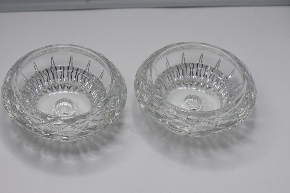 Princess House Highlights Crystal Candlestick Holders Pillar or Candlestick Set